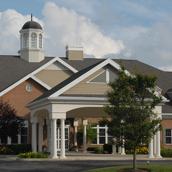 front of building