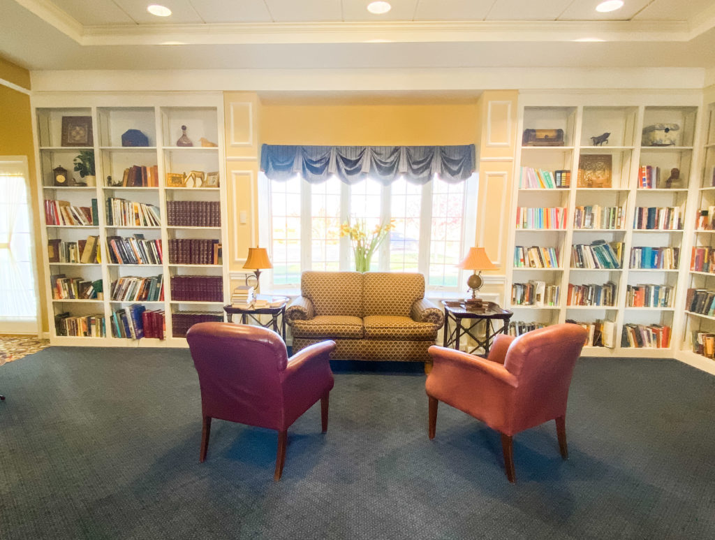 library with chairs