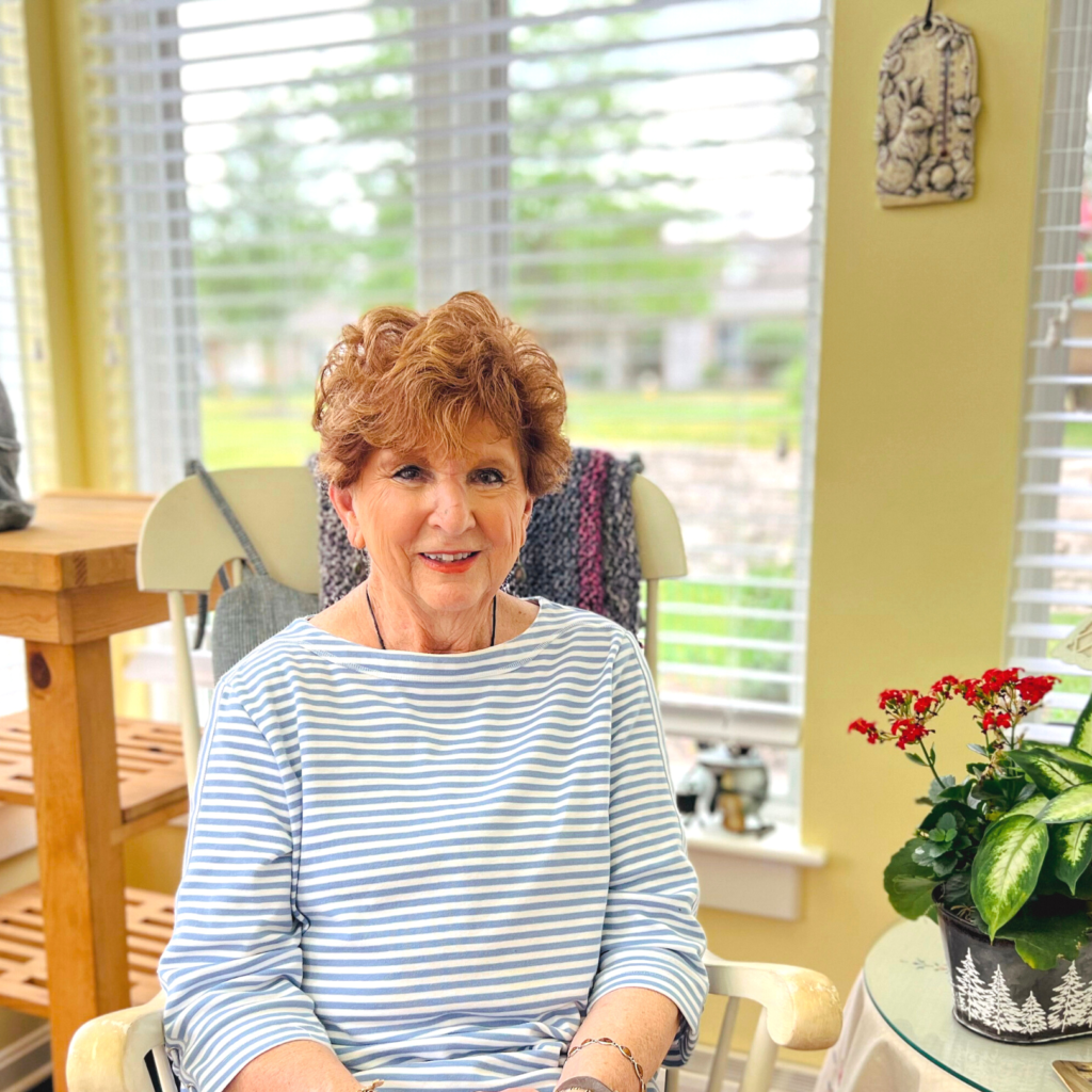 woman sitting in a chair